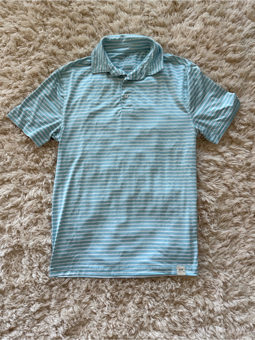 Rory Whelan golf striped polo men’s size small